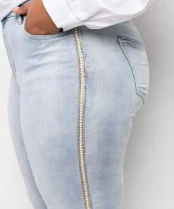 FLEX FIT EXTREME STRETCH HIGH WAIST PEARL SKINNY JEANS -FINESSE-shop extreme stretch high waist pearl skinny jeans light blue denim 7 7 c1