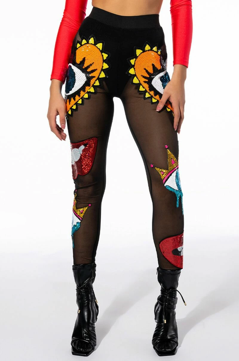 EYES WIDE SHUT SEQUIN MESH LEGGING 1 EYES WIDE SHUT SEQUIN MESH LEGGING