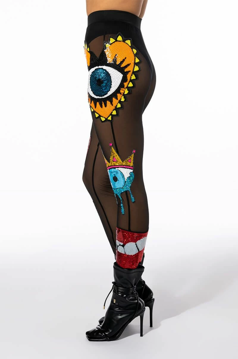 EYES WIDE SHUT SEQUIN MESH LEGGING 7 EYES WIDE SHUT SEQUIN MESH LEGGING - Image 7