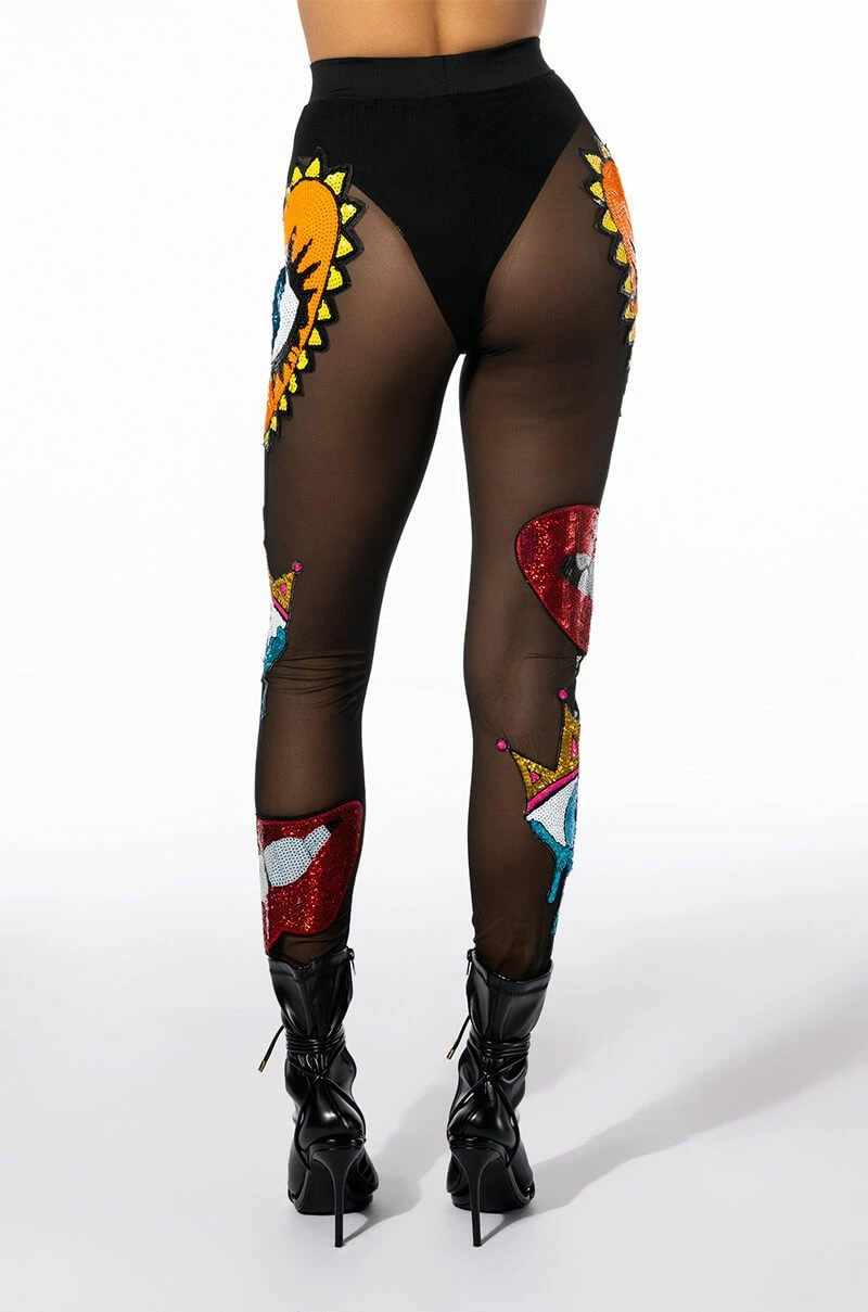 EYES WIDE SHUT SEQUIN MESH LEGGING 9 EYES WIDE SHUT SEQUIN MESH LEGGING - Image 9