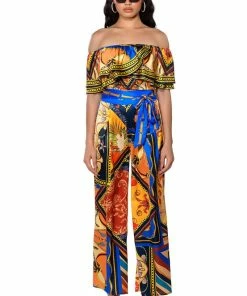 EZRA PRINTED TIE FRONT PALAZZO PANT -FINESSE-shop ezra printed tie front palazzo pant multi 3 3
