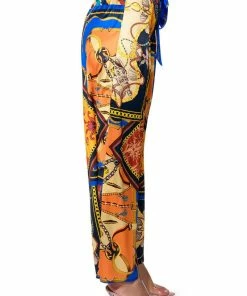 EZRA PRINTED TIE FRONT PALAZZO PANT -FINESSE-shop ezra printed tie front palazzo pant multi 6 6