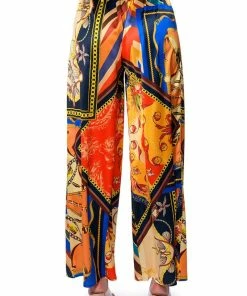 EZRA PRINTED TIE FRONT PALAZZO PANT -FINESSE-shop ezra printed tie front palazzo pant multi 7 7