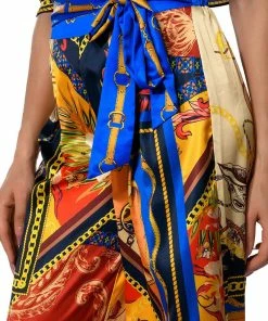EZRA PRINTED TIE FRONT PALAZZO PANT -FINESSE-shop ezra printed tie front palazzo pant multi 8 8