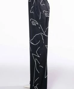 FACES WIDE LEG PANT -FINESSE-shop faces wide leg pant black white 5 5