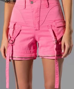 FEELS WIDE LEG CARGO PANT -FINESSE-shop feels wide leg cargo pant pink 4 4 c1