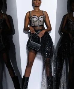 FEYA HIGH LOW TULLE LAYERED MINI SKIRT