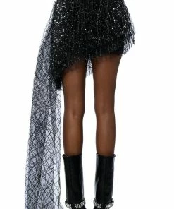 FEYA HIGH LOW TULLE LAYERED MINI SKIRT -FINESSE-shop feya high low tulle layered mini skirt black 9 9