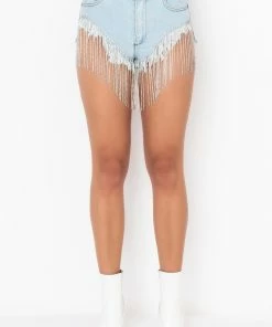 FIESTA RHINESTONE DENIM SHORTS