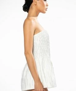 FIFTH AVE FLARE RHINESTONE ROMPER -FINESSE-shop fifth ave flare rhinestone romper white 6 6