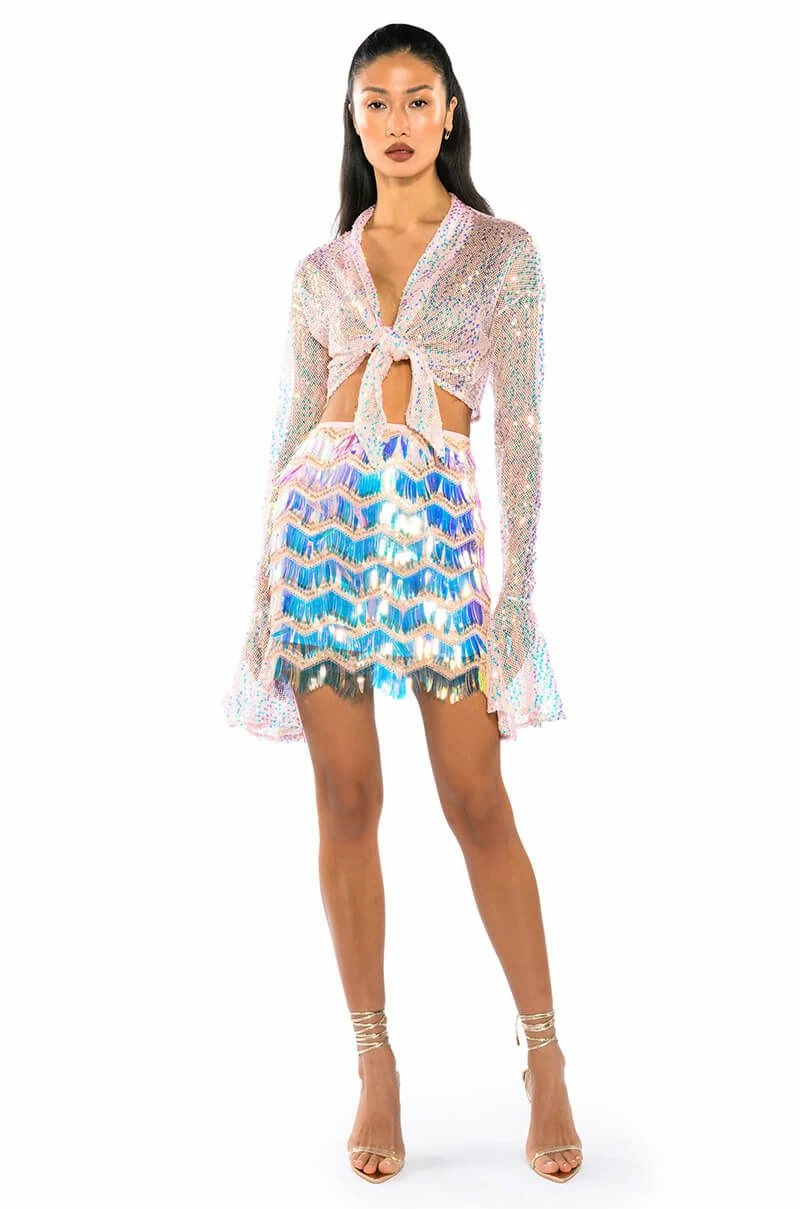 FLASH ON PLEASE SEQUIN MINI SKIRT 4 FLASH ON PLEASE SEQUIN MINI SKIRT - Image 4