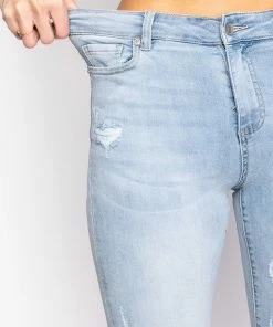 FLEX FIT EXTREME STRETCH DISTRESSED BERMUDA SHORTS -FINESSE-shop flex fit extreme stretch distressed bermuda shorts light blue denim 7 7