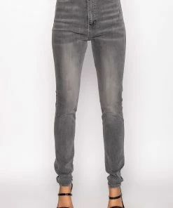 FLEX-FIT HIGH WAISTED SUPER STRETCHY SKINNY JEANS -FINESSE-shop flex fit high waisted super stretchy skinny jeans black grey 5 5