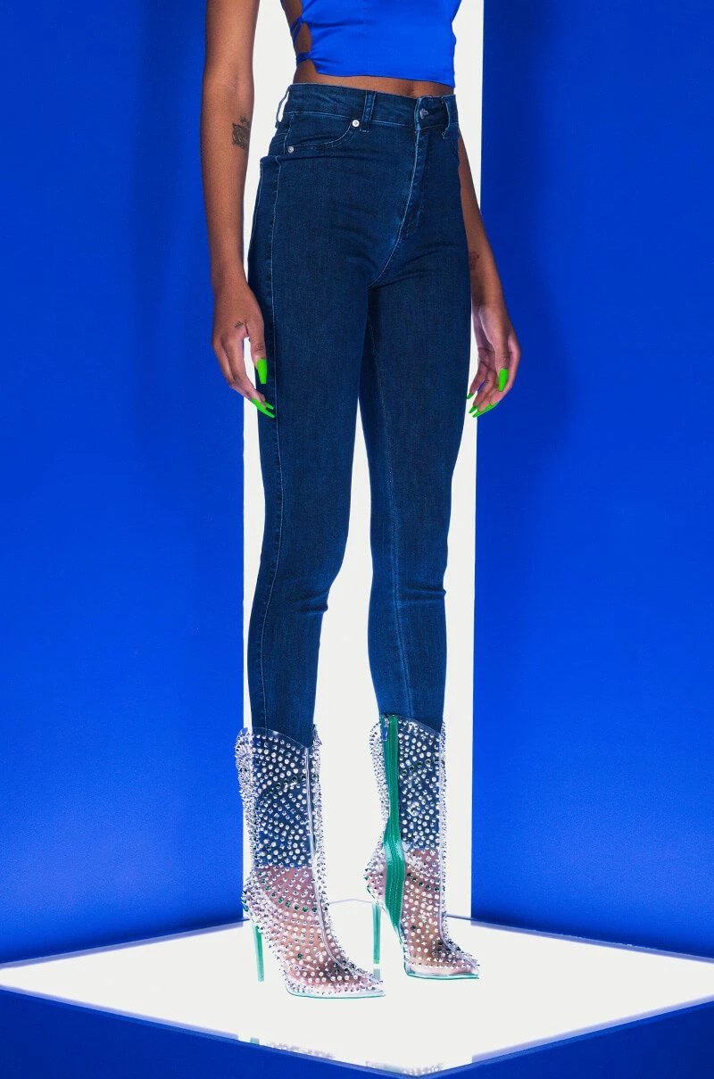 FLEX-FIT HIGH WAISTED SUPER STRETCHY SKINNY JEANS 1 FLEX-FIT HIGH WAISTED SUPER STRETCHY SKINNY JEANS