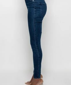 FLEX-FIT HIGH WAISTED SUPER STRETCHY SKINNY JEANS 12 FLEX-FIT HIGH WAISTED SUPER STRETCHY SKINNY JEANS -FINESSE-shop flex fit high waisted super stretchy skinny jeans dark blue denim 5 5