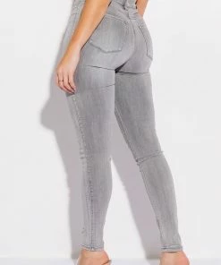 FLEX-FIT HIGH WAISTED SUPER STRETCHY SKINNY JEANS -FINESSE-shop flex fit high waisted super stretchy skinny jeans grey 2 2 c1