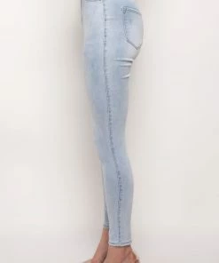 FLEX-FIT HIGH WAISTED SUPER STRETCHY SKINNY JEANS -FINESSE-shop flex fit high waisted super stretchy skinny jeans light blue denim 5 5
