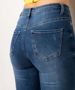 FLEX-FIT HIGH WAISTED SUPER STRETCHY SKINNY JEANS -FINESSE-shop flex fit high waisted super stretchy skinny jeans medium blue denim 8 8