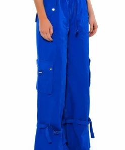 FRENCHY WIDE LEG CARGO PANT -FINESSE-shop frenchy wide leg cargo pant royal blue 5 5