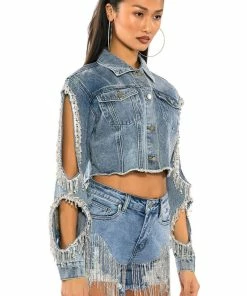 FRESH OUT THE RUNWAY RHINESTONE DENIM SHORT -FINESSE-shop fresh out the runway rhinestone denim short light blue 4 4 c1 c1