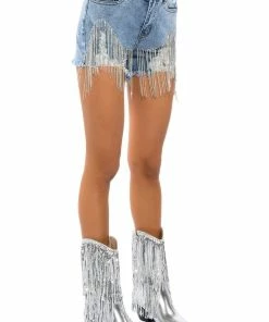 FRESH OUT THE RUNWAY RHINESTONE DENIM SHORT -FINESSE-shop fresh out the runway rhinestone denim short light blue 8 8 c1