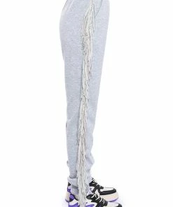 FRINGE ALL THE WAY JOGGER -FINESSE-shop fringe all the way jogger heather grey 7 7