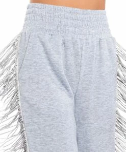 FRINGE ALL THE WAY JOGGER -FINESSE-shop fringe all the way jogger heather grey 9 9