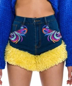 FUN WITH ME DENIM SHORTS 11 FUN WITH ME DENIM SHORTS -FINESSE-shop fun with me denim shorts blue multi 3 3
