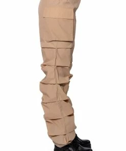 GET DOWN RUCHED PARACHUTE PANT -FINESSE-shop get down ruched parachute pant taupe 6 6