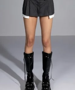 KISSES TAILORED SKORT -FINESSE-shop giovana tailored skort charcoal grey 6 6