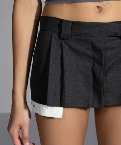 KISSES TAILORED SKORT -FINESSE-shop giovana tailored skort charcoal grey 9 9