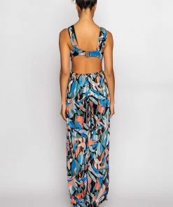GIRL PLEASE WIDE LEG JUMPSUIT -FINESSE-shop girl please wide leg jumpsuit blue multi 4 4