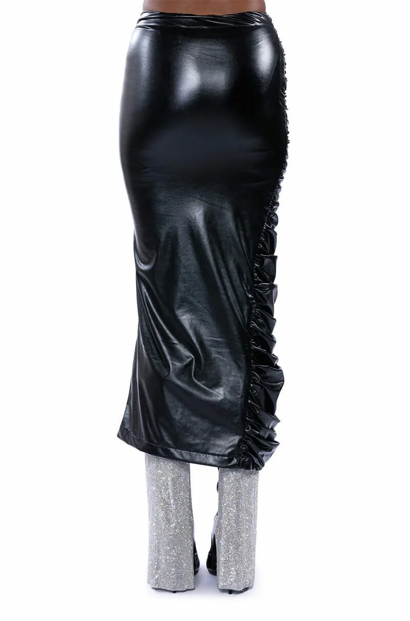 GIULIA FAUX LEATHER ZIPPER DETAIL MAXI SKIRT 10 GIULIA FAUX LEATHER ZIPPER DETAIL MAXI SKIRT - Image 10