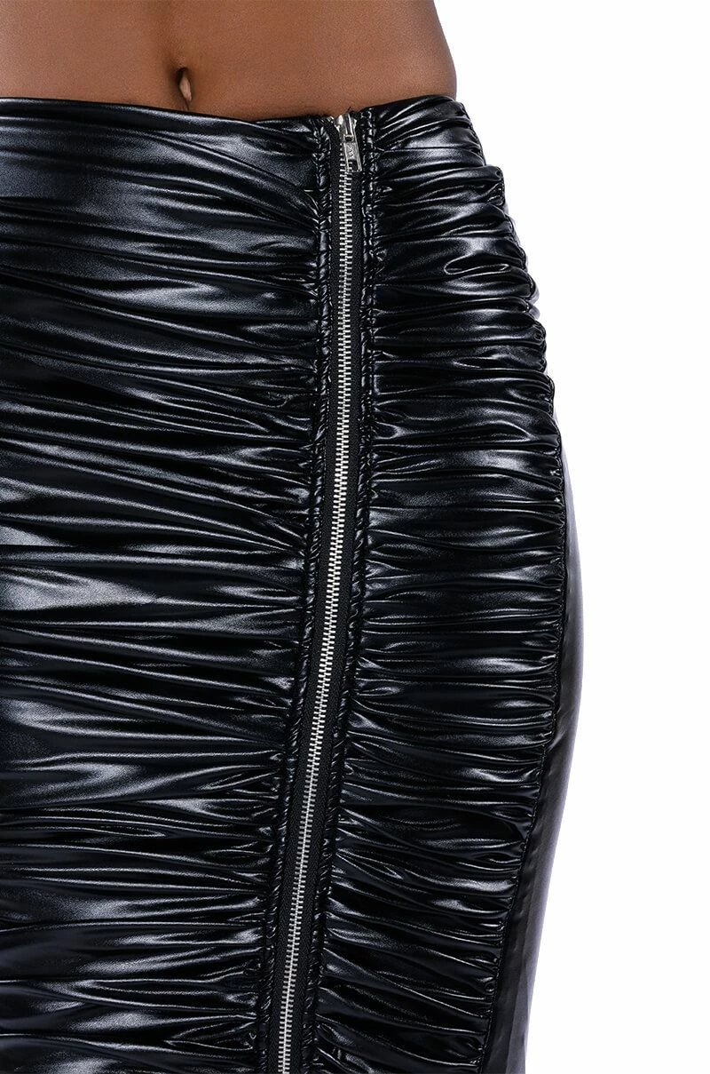 GIULIA FAUX LEATHER ZIPPER DETAIL MAXI SKIRT 11 GIULIA FAUX LEATHER ZIPPER DETAIL MAXI SKIRT - Image 11