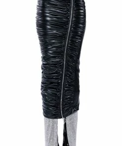 GIULIA FAUX LEATHER ZIPPER DETAIL MAXI SKIRT 18 GIULIA FAUX LEATHER ZIPPER DETAIL MAXI SKIRT -FINESSE-shop giulia faux leather zipper detail maxi skirt black 8 8
