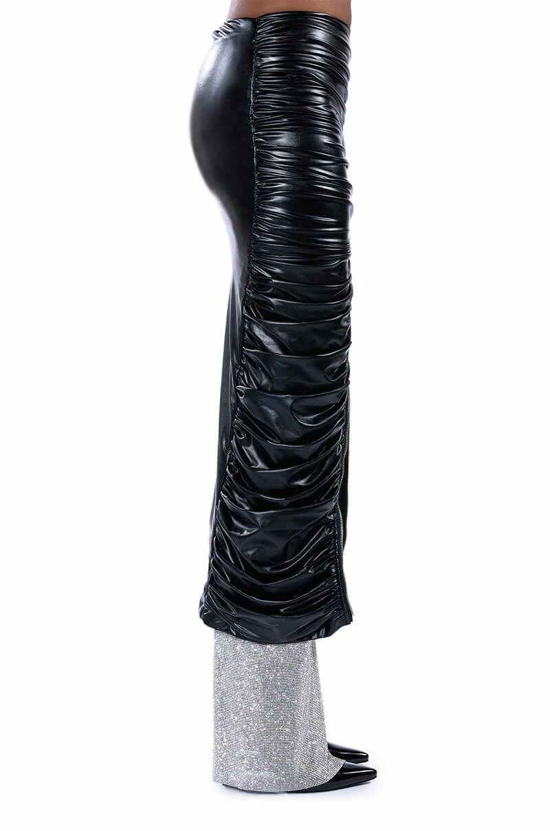 GIULIA FAUX LEATHER ZIPPER DETAIL MAXI SKIRT 9 GIULIA FAUX LEATHER ZIPPER DETAIL MAXI SKIRT - Image 9