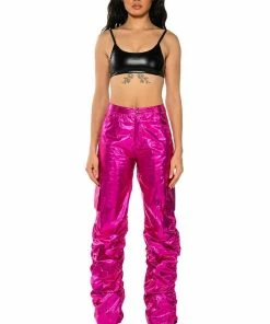 GLIMPSE OF MAGIC RELAXED METALLIC PANT -FINESSE-shop glimpse of magic relaxed metallic pant fuchsia 3 3