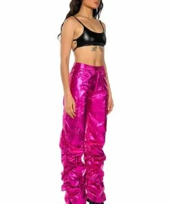 GLIMPSE OF MAGIC RELAXED METALLIC PANT -FINESSE-shop glimpse of magic relaxed metallic pant fuchsia 4 4