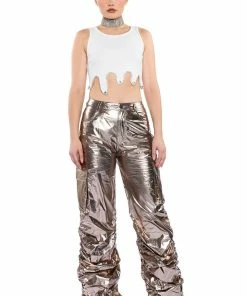 GLIMPSE OF MAGIC RELAXED METALLIC PANT -FINESSE-shop glimpse of magic relaxed metallic pant gold 3 3