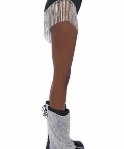 GONNA LOVE ME WATERFALL RHINESTONE DENIM SHORT -FINESSE-shop gonna love me waterfall rhinestone denim short black 11 11 c1