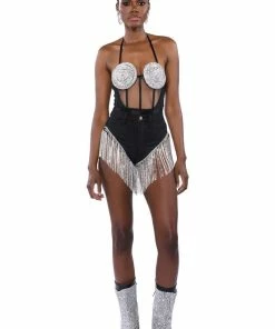 GONNA LOVE ME WATERFALL RHINESTONE DENIM SHORT -FINESSE-shop gonna love me waterfall rhinestone denim short black 6 6 c1 c1 c1