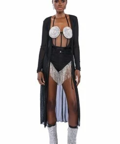 GONNA LOVE ME WATERFALL RHINESTONE DENIM SHORT -FINESSE-shop gonna love me waterfall rhinestone denim short black 7 7 c1 c1 c1