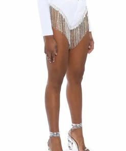 GONNA LOVE ME WATERFALL RHINESTONE DENIM SHORT 17 GONNA LOVE ME WATERFALL RHINESTONE DENIM SHORT -FINESSE-shop gonna love me waterfall rhinestone denim short white 2 2 c1 c1 c1 c1