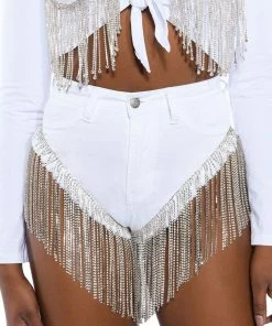 GONNA LOVE ME WATERFALL RHINESTONE DENIM SHORT 18 GONNA LOVE ME WATERFALL RHINESTONE DENIM SHORT -FINESSE-shop gonna love me waterfall rhinestone denim short white 3 3 c1 c1 c1 c1