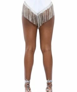 GONNA LOVE ME WATERFALL RHINESTONE DENIM SHORT 24 GONNA LOVE ME WATERFALL RHINESTONE DENIM SHORT -FINESSE-shop gonna love me waterfall rhinestone denim short white 9 9 c1 c1