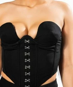 GRETEL STRAPLESS CORSET IN BLACK -FINESSE-shop gretel strapless corset in black black 9 9