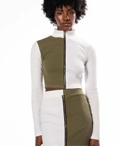 HALF N HALF ZIPPER SKIRT -FINESSE-shop half n half zipper skirt white multi 3 3