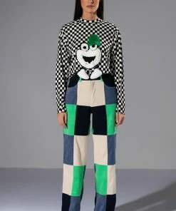 HALLIE COLOR BLOCKED WIDE LEG PANT -FINESSE-shop hallie color blocked wide leg pant green 3 3 c1