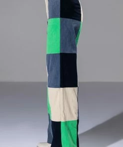 HALLIE COLOR BLOCKED WIDE LEG PANT -FINESSE-shop hallie color blocked wide leg pant green 6 6 c1