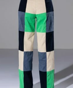 HALLIE COLOR BLOCKED WIDE LEG PANT -FINESSE-shop hallie color blocked wide leg pant green 7 7 c1